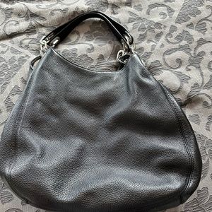 Michael Kors black faux leather tote